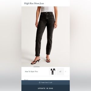 Abercrombie high rise mom jeans in black